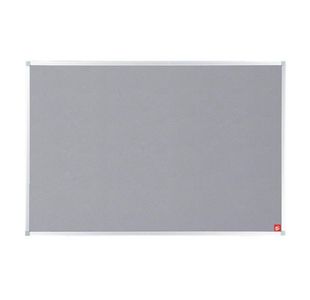 5 Star Office Felt Noticeboard with Fixings and Aluminium Trim 1200x900mm Grey