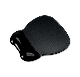5 Star Mouse Mat Pad with Wrist Rest Easy Clean Soft Gel Black 4039916