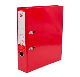 5 Star Office Lever Arch File A4 Red (Pack of 10)