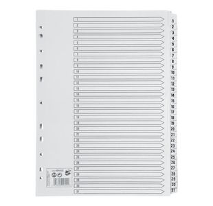 5 Star Office Index 1-31 Multipunched Mylar-reinforced Strip Tabs 150gsm A4 White