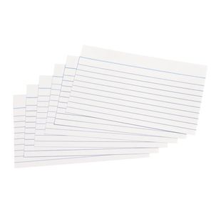 5 Star Office Record Cards Ruled Both Sides 5x3in 127x76mm White (Pack of 100)