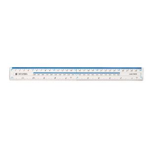 5 Star Office Ruler Plastic Shatter-resistant Metric and Imperial Markings 300mm Clear