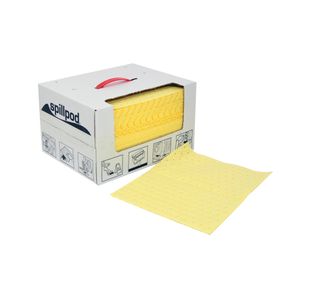 5 Star Spillpod Chemical Pads Yellow 310x390mm Pack of 75 FS634634