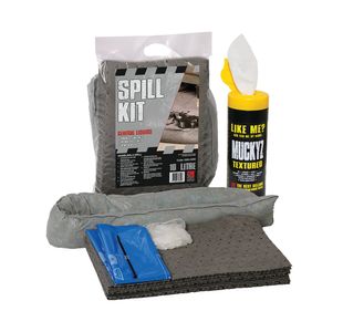 5 Star Gel Pup Spill Kit in a Heat-sealed Mini Bag 10L Grey FS634641