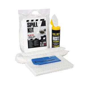 5 Star Oil/Fuel Spill Kit in Heat-sealed Mini Bag 10L White FS634788