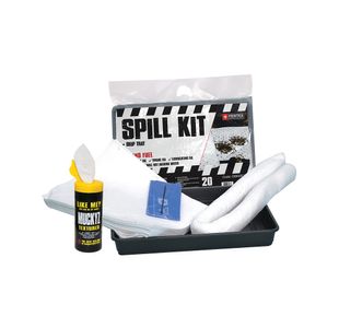 5 Star Oil and Fuel Spill Kit with Drip-tray 20 Litre White FS635716