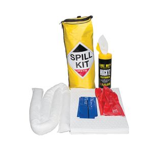 5 Star Oil and Fuel Spill Kit in a Hi-Vis Cylinder Bag White FS636102