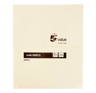 5 Star Sticky Notes Repositionable Yellow (Pack of 12) 638272