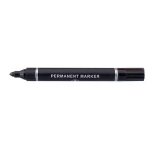 5 Star Permanent Marker Bullet Tip 2mm Line Black (Pack of 10)