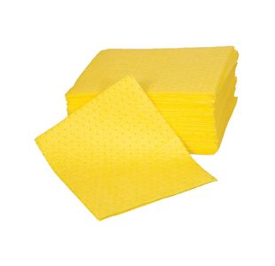 5 Star MW Chemical Pads Poly Pack 380x400mm Ylw Pack of 100 FS639653