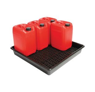 5 Star Evo Rcyc Spill Tray with Removable Grid 5x25L Black FS641526