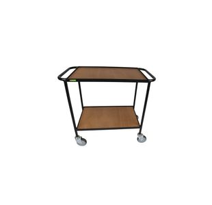 5 Star Mobile Shelf Trolley Wooden Shelves 950x450x900mm FS644077