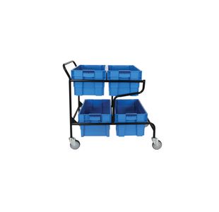 5 Star Mob Container Trolley +4 Containers 1400x640x1050mm FS644510