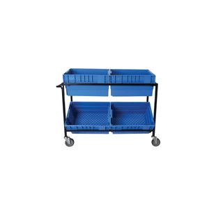 5 Star Mob Cntn Picking Trolley +4 Containers 1260x420x910mm FS647313