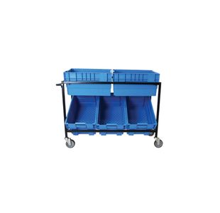 5 Star Mob Cntn Picking Trolley +5 Containers 1260x420x910mm FS647344