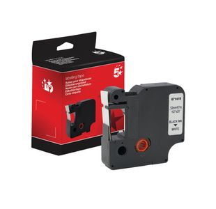 Five Star Non-OEM Replacement for Dymo 45013 Black on White 12mm x 7m FS671419