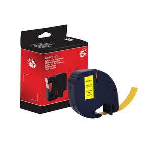 Five Star Non-OEM Replacement for Dymo 91202 Black on Yellow 12mm x 4m FS671661