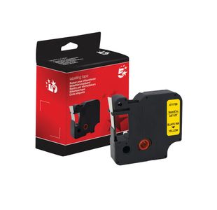 Five Star Non-OEM Replacement for Dymo 40918 Black on Yellow 9mm x 7m FS671759