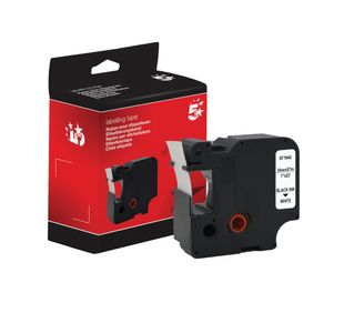 Five Star Non-OEM Replacement for Dymo 53713 Black on White 24mm x 7m FS671942