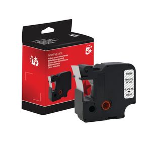 Five Star Non-OEM Replacement for Dymo 45800 Black on Clear 19mm x 7m FS672399