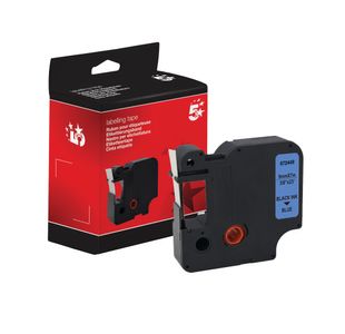 Five Star Non-OEM Replacement for Dymo 40916 Black on Blue 9mm x 7m FS672449