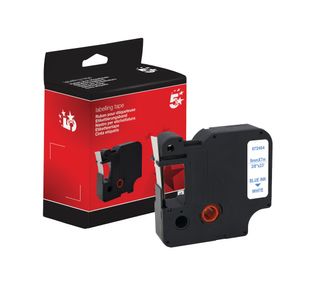 Five Star Non-OEM Replacement for Dymo 40914 Blue on White 9mm x 7m FS672454