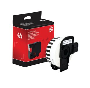 Five Star Non-OEM Replacement for Brother DK-22210 Black on White 29mm x 30.48m FS672801