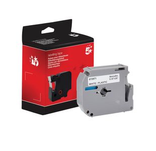 Five Star Non-OEM Replacement for Brother M-K221 Black on White 9mm x 8m FS672971