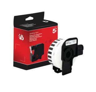 Five Star Non-OEM Replacement for Brother DK-22214 Black on White 12mm x 30.48m FS673157