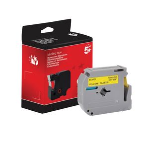 Five Star Non-OEM Replacement for Brother M-K631 Black on Yellow 12mm x 8m FS673421