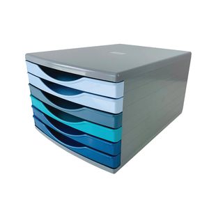 5 Star 6 Drawer Tower 180mm 6x30mm Cool Breeze/Grey FS676750