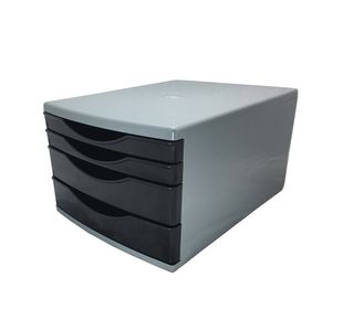 5 Star 4 Drawer Tower 180mm 2x30mm 2x60mm Classic Black/Grey FS676762