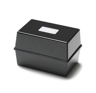 5 Star Card Index Box 6x4 Inch Black FS676812