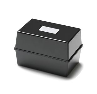5 Star Card Index Box 8x5 Inch Black FS676891