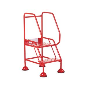 5 Star UK Domed Feet Punched 2 Tread Steps Red FS687670