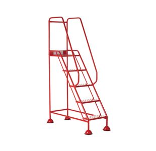 5 Star UK Domed Feet Punched 5 Tread Steps Red FS687688