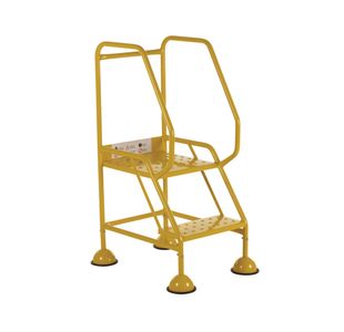 5 Star UK Domed Feet Punched 2 Tread Steps Yellow FS687733