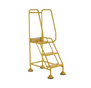 5 Star UK Domed Feet Punched 3 Tread Steps Yellow FS687737