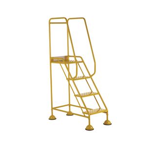 5 Star UK Domed Feet Punched 4 Tread Steps Yellow FS687739