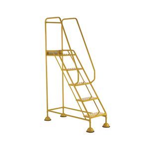 5 Star UK Domed Feet Punched 5 Tread Steps Yellow FS687743