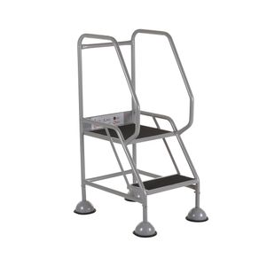 5 Star UK Domed Feet Anti-Slip 2 Tread Steps Grey FS687747