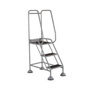 5 Star UK Domed Feet Anti-Slip 3 Tread Steps Grey FS687749