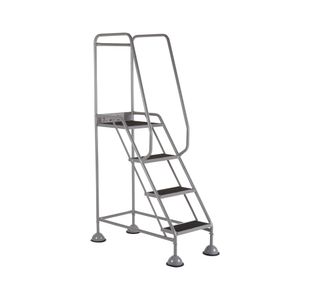 5 Star UK Domed Feet Anti-Slip 4 Tread Steps Grey FS687753