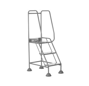5 Star UK Domed Feet Punched 3 Tread Steps Grey FS687881