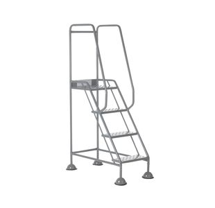 5 Star UK Domed Feet Punched 4 Tread Steps Grey FS687884