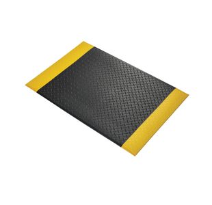 5 Star Anti-Fatigue Diamond Mat 0.6 x 0.9m Black/Yellow FS712655