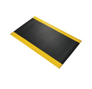5 Star Anti-Fatigue Diamond Mat 0.9 x 1.5m Black/Yellow FS712656