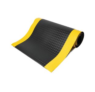 5 Star Anti-Fatigue Deckplate Mat 0.6 x 18.3m Charcoal/Yellow FS712708