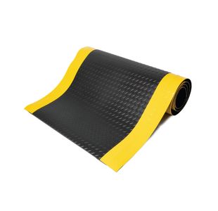 5 Star Anti-Fatigue Safety Deckplate Mat 1.2x1m Black/Yellow FS712713