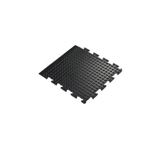 5 Star Anti-Fatigue Bubble Interlock Mat End 0.5x0.5m Black FS712725